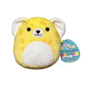 SQUISHMALLOW Lexie the Yellow Cheetah 5" Plush Kellytoy Soft Retired NWT